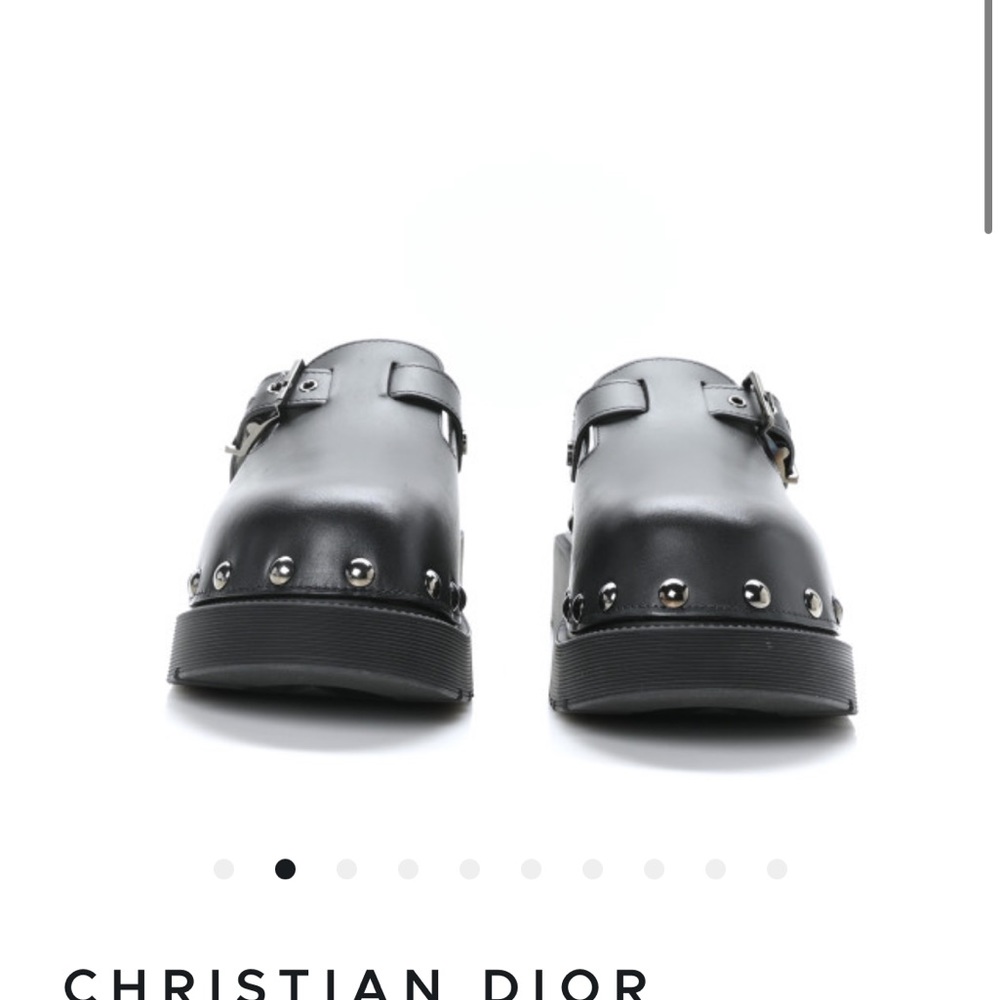 Dior leather studded accent mules - Picture 6 of 17